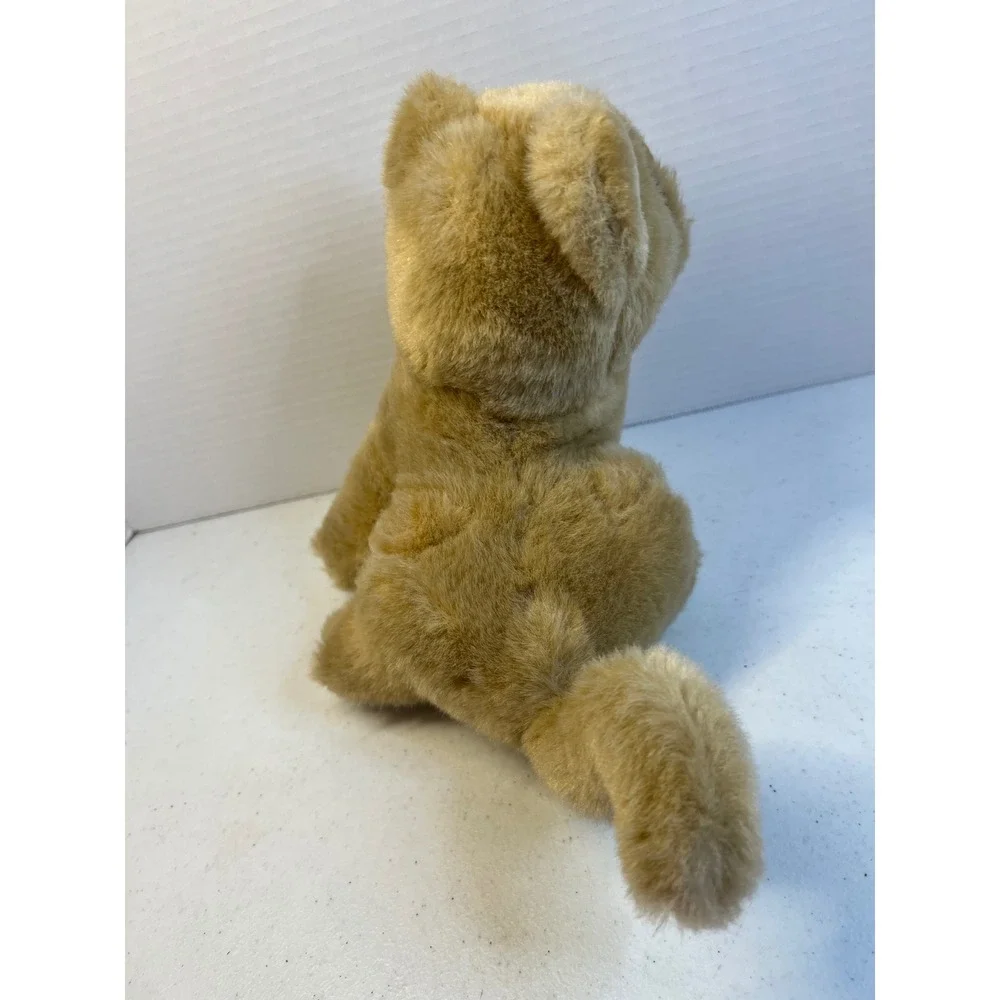 Vintage Dan Dee Purring Lion Cub Plush Stuffed Animal Tan 011403 Tested Works